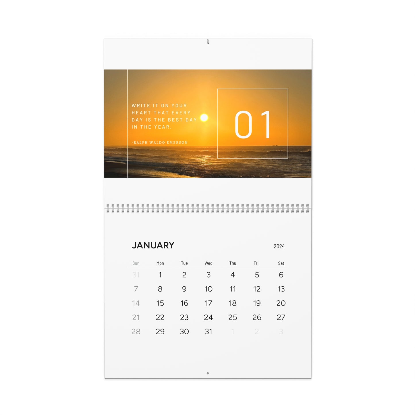 2024 North Carolina - Coastal Sunrises + Sunsets (Wall Calendar)