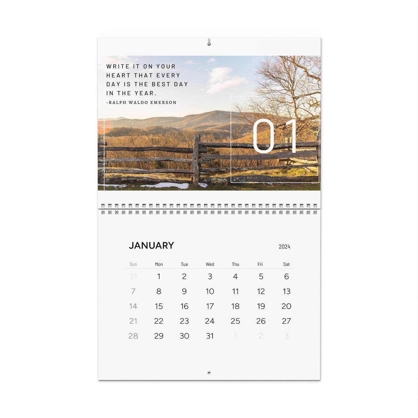 2024 North Carolina - Mountain to Sea (Wall Calendar)