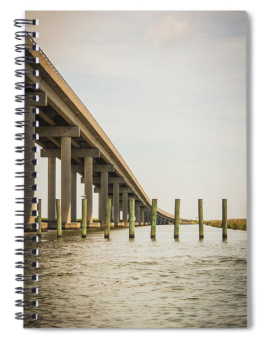 Cedar Island Bridge - Spiral Notebook